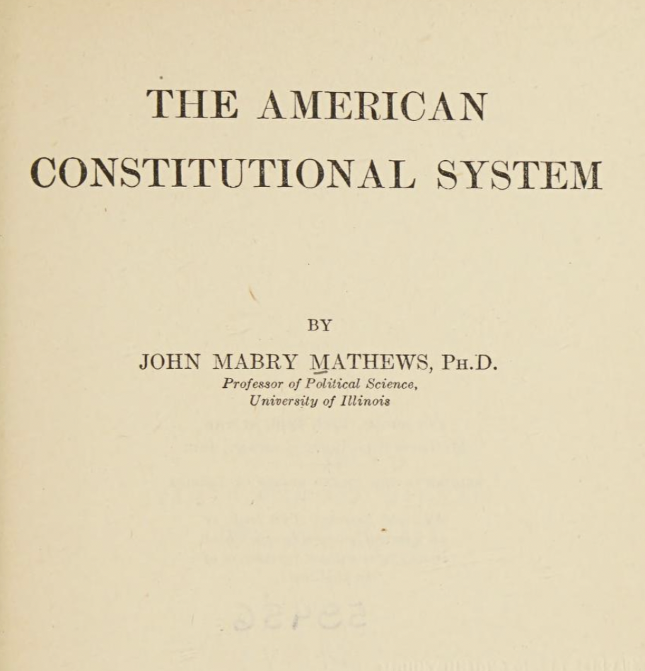 American Constitutional System