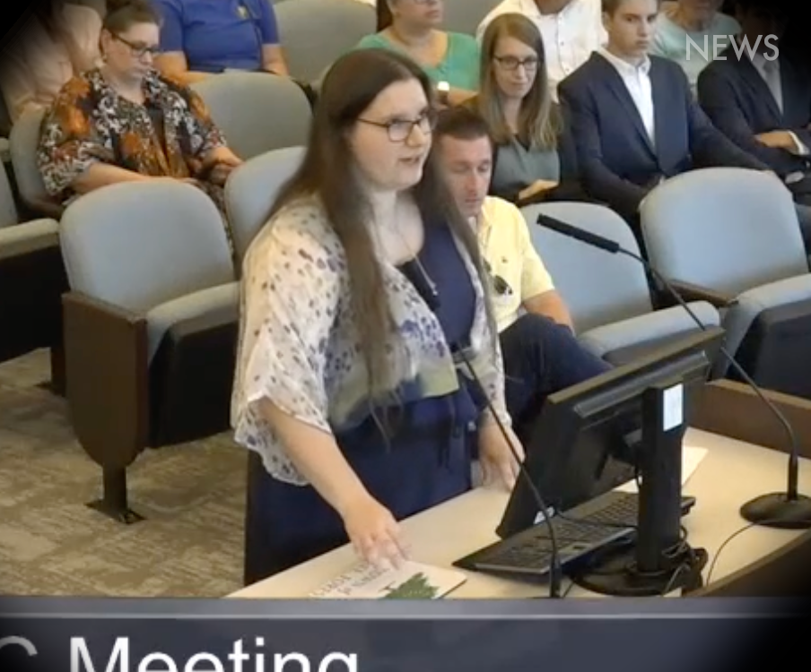 I SPOKE AT MY TOWN BOARD OF COMMISSIONERS MEETING