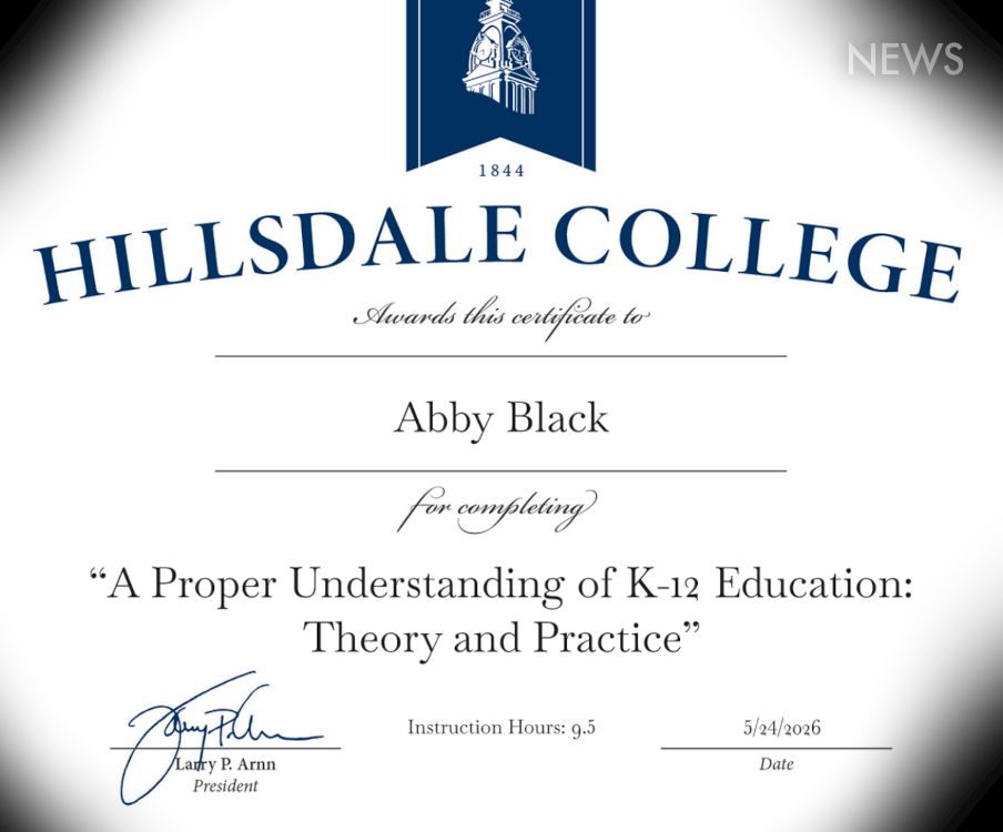 I Completed Hillsdale College's Course on K-12 Education Theory