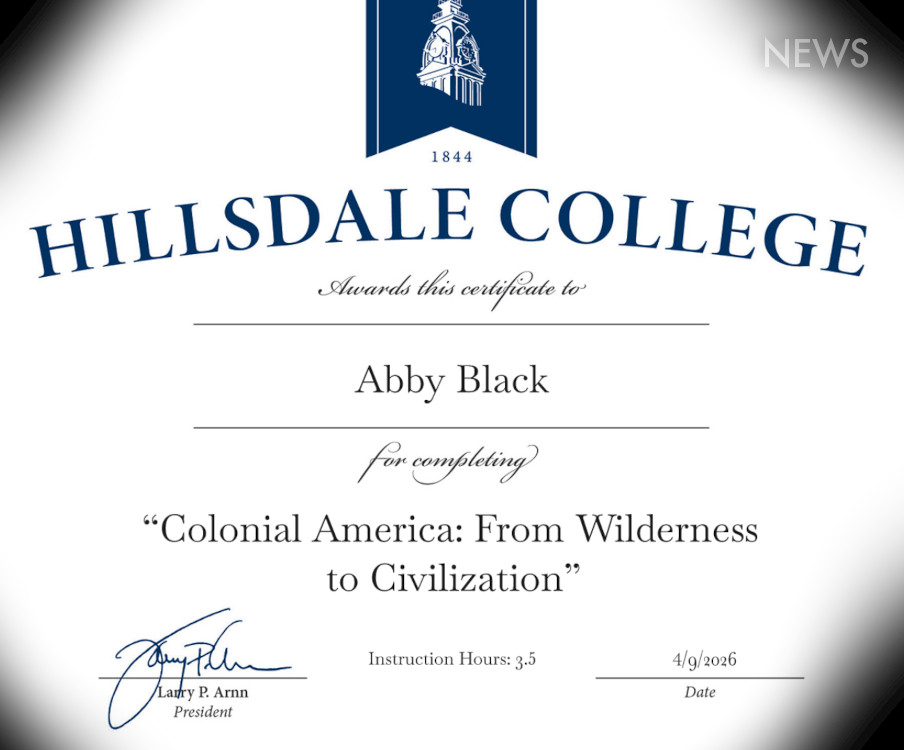 I Completed Hillsdale College's Course on Colonial America: From Wilderness to Civilization