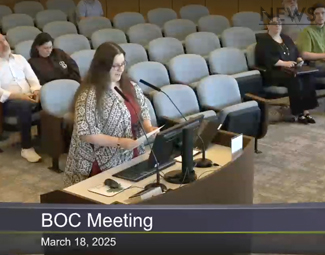 I SPOKE AT MY TOWN BOARD OF COMMISSIONERS MEETING