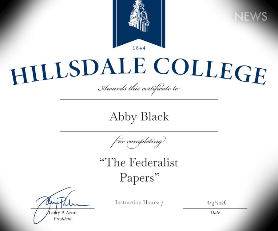 I Completed Hillsdale College's Course on The Federalist Papers
