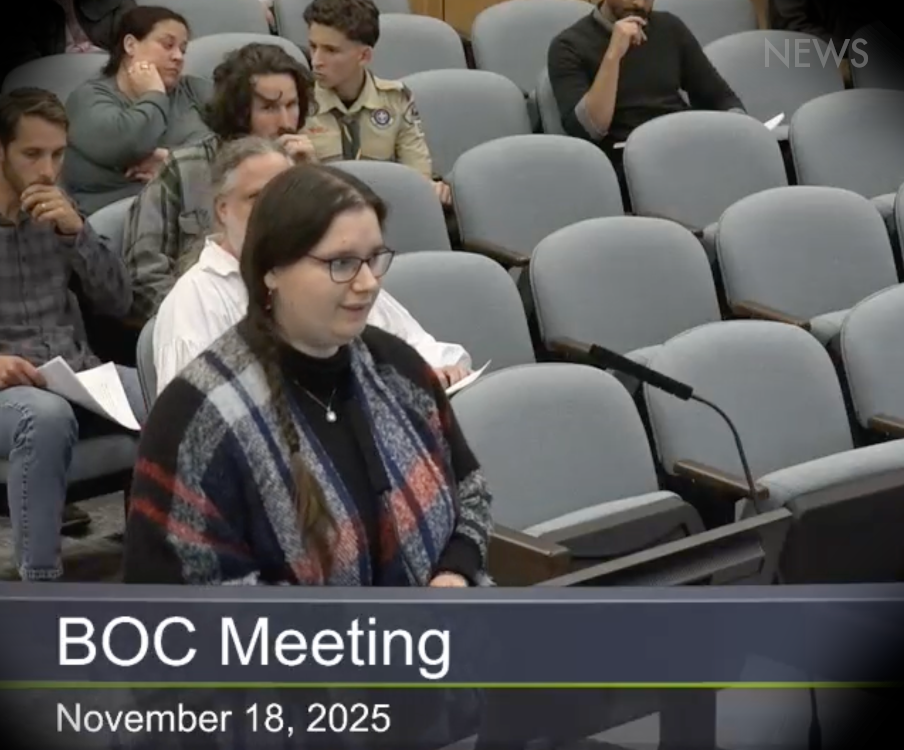 I spoke at my town board of commissioners meeting