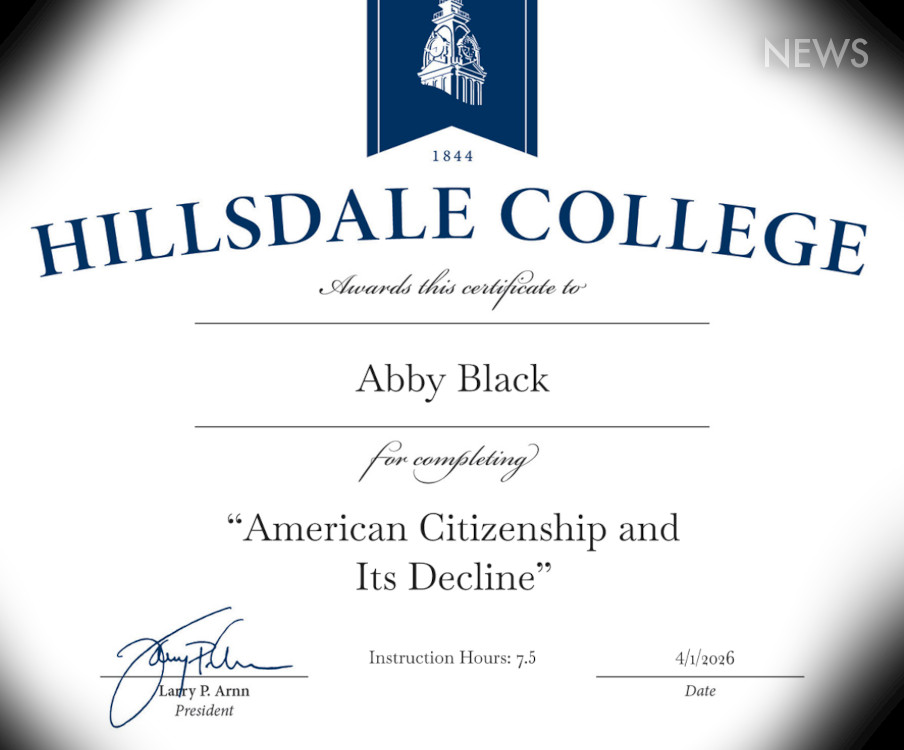 I Completed Hillsdale College's Course on American Citizenship and Its Decline